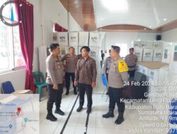 Kapolres Batubara Lakukan Pengecekan Kegiatan Rekapitulasi Surat Suara Di Kantor PPK