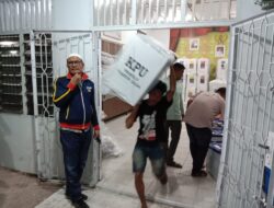 Rekapitulasi Selesai, Polres Tanjung Balai Kawal Pergeseran Kotak Suara dari PPK ke Gudang Logistik KPU Kota Tanjung Balai