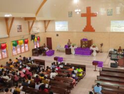 Dalam Rangka Minggu Kasih Di Gereja HKBP Sibolga Sambas, Kapolres Sibolga Berikan Himbauan Tertib Lalu Lintas