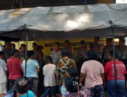 Akrab Kapolres Sibolga Dan Puluhan Pemulung, Silaturahmi Di Lokasi TPA