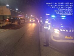 Satlantas Polres Batu Bara Gencarkan Patroli Blue Light di Sejumlah Titik di Kota Batu Bata