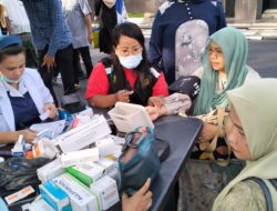 Jemaah Sholat Ied Dilapangan Simaremare Sibolga, Cek Kesehatan Gratis Dari Polres Sibolga