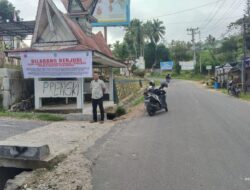 Polres Pakpak Bharat Pasang Spanduk Himbauan Stop Perjudian