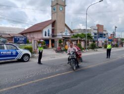 Ciptakan Ruang Publik Yang Aman Dan Nyaman Bagi Masyarakat Sat Lantas Polres Batu Bara Laksanakan Patroli Dan Pengamanan Di Gereja Dalam Kegiatan Ibadah Kebaktian Minggu