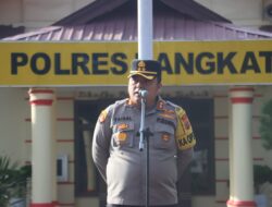 Polres Langkat Gelar Apel Siaga Jelang Penetapan Capres dan Cawapres
