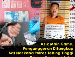 Asik Main Game, Pengangguran Ditangkap Sat Narkoba Polres Tebing Tinggi Karena Kantongi Sabu