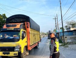 Gatur Lalu Lintas Dan Strong Point di Pagi Hari Oleh Satlantas Polres Toba