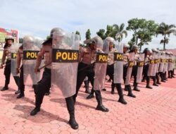 Jelang Pilkada Serentak 2024, Sat Samapta Polres Toba Gelar Latihan Dalmas
