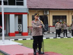 Polres Labuhanbatu Melaksanakan Apel Kesiapan Pengamanan Pengoperasian PT. PPSP