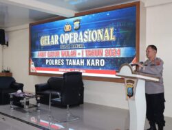 Evaluasi Kinerja, Polres Tanah Karo Gelar Operasional Caturwulan I Tahun 2024