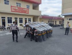 Menjelang Pilkada Serentak 2024 Kota Sibolga, Polres Sibolga Gelar Latihan Dalmas