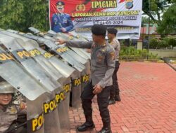 Jelang Pilkada Serentak 2024, Polres Langkat Gelar Latihan Dalmas