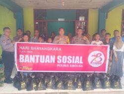 Dukung Ketahanan Pangan, Polres Sibolga, Tebar 1000 Benih Ikan Lele