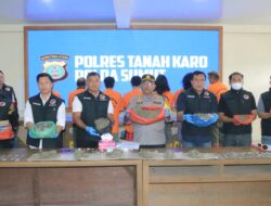 Polres Tanah Karo Tangkap 7 Pelaku Jaringan Narkotika, Sita 5 Kg Ganja Siap Edar