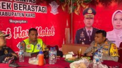 Kapolres Tanah Karo Tinjau Pos Pam dan Ikut Atur Lalu Lintas di Tugu Juang Berastagi