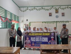 Sat Lantas Pores Sergai laksanakan kegitan Police Goes To School di Sekolah SMP MUSDA PERBAUNGAN