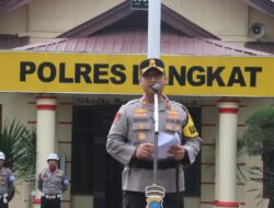 Pimpin Upacara Bendera Bulanan, Ini Pesan Kapolres Langkat