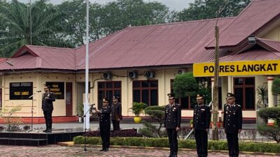 Gelorakan Bela Negara: Kapolres Langkat Pimpin Upacara Hari Bela Negara ke-76