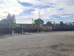 Polres Tanah Karo Ikuti Upacara Peringatan Hari Bela Negara di Kantor Bupati Karo