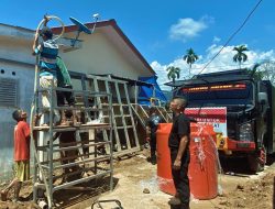 Pulihkan Kehidupan Pascabencana, Brimob Polda Sumut Bangun Sumur Bor dan Bersihkan Saluran Air