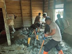 Kerja Bakti Tanpa Lelah, Brimob Polda Sumut Terus Pulihkan Rumah Warga dan Rumah Ibadah Pascabencana di Tapanuli Selatan