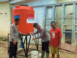 Jawab Krisis Air Pascabencana, Brimob Bangun Sumur Bor dan Salurkan Air Bersih di Tapanuli Tengah