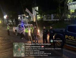 Patroli Gabungan Polres Tanah Karo Jaga Stabilitas Kamtibmas Malam Hari