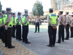 Kapolres Tanah Karo Tekankan Peningkatan Kinerja Sat Lantas Mulai Strong Point Pagi