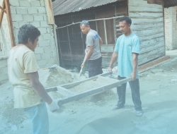 Tangan Bersatu Bangun Harapan: Brimob Bersama Warga Dirikan Rumah Korban Banjir di Tolang Julu