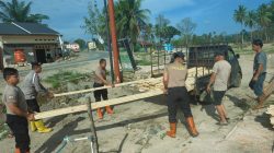 Brimob Batalyon C Kawal Pembangunan Hunian Tetap dan Sementara di Batang Toru