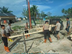 Brimob Batalyon C Kawal Pembangunan Hunian Tetap dan Sementara di Batang Toru