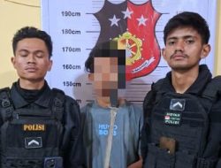 Personel Dit Samapta Polda Sumut Amankan Pemuda Bawa Samurai Saat Patroli di Wilayah Polres Pelabuhan Belawan