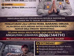 Polres Tanah Karo mendukung Berlakukan Pembatasan Operasional Angkutan Barang Selama Arus Mudik dan Balik Lebaran 2026