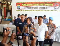 Polresta Deli Serdang Musnahkan Barang Bukti Narkoba Senilai Tujuh Miliar Rupiah
