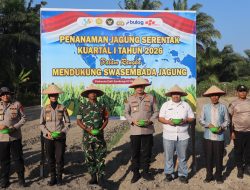 Dukung Ketahanan Pangan Nasional, Polresta Deli Serdang Ikuti Penanaman Jagung Serentak Kuartal I Tahun 2026