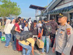 Polres Pelabuhan Belawan Amankan Kedatangan Kapal Kelud, Antisipasi Arus Balik Lebaran