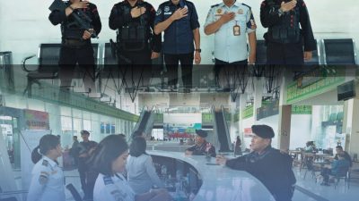 Brimob Polda Sumut Siaga Awasi Arus Mudik Balik di Terminal Amplas