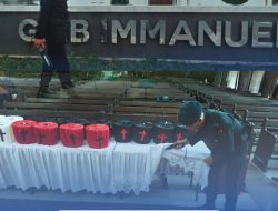 Pastikan Ibadah Aman, Tim Gegana Sterilisasi Gereja Prioritas di Wilayah Medan