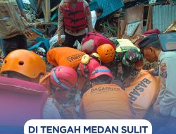 Di Tengah Medan Sulit, Tim SAR Brimob Evakuasi Korban Longsor Sembahe