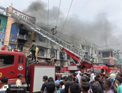 Polres Pelabuhan Belawan dan Polsek Medan Labuhan Amankan Lokasi Kebakaran di Marelan