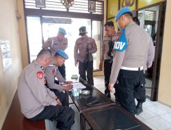 Subdit Provos Bid Propam Polda Sumut melakukan pemeriksaan senjata api di jajaran Polres Serdang Bedagai