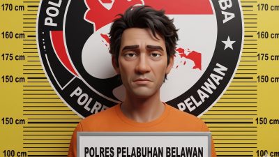 Sat Narkoba Polres Pelabuhan Belawan Tangkap Pengedar Sabu di Desa Manunggal