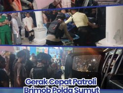 Gerak Cepat Patroli Brimob Polda Sumut Evakuasi Korban Laka Lantas di Jalan William Iskandar