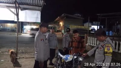 Polsek Tigapanah Gencarkan Patroli KRYD, Antisipasi Begal dan Balap Liar di Jalur Kabanjahe–Merek