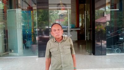 Tomas Ginting datang ke Krimum Polda Sumut memenuhi panggilan gelar perkara  khusus