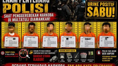 Enam Penyerang Polisi Saat Penggerebekan Narkoba di Multatuli Diamankan, Urine Positif Sabu