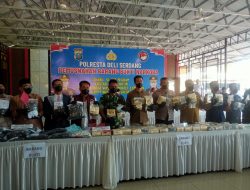 Polresta Deli Serdang memusnahkan barang bukti narkotika
