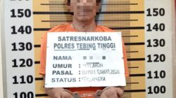 Sat Resnarkoba Polres Tebing Tinggi Amankan Tiga Residivis di Gudang Tak Terpakai