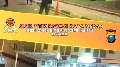 Sisir Titik Rawan Kota Medan, Patroli Satuan Brimob Polda Sumut Hadirkan Rasa Aman