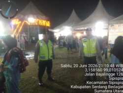 Polsek Sipispis Intensifkan Patroli Skala Besar dan Pengamanan Pasar Malam